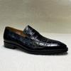 Fashion Italian Breathable Men's Pointed Loafers Slip-on Casual Shoes for Wedding Business Office Prom Formal Wear