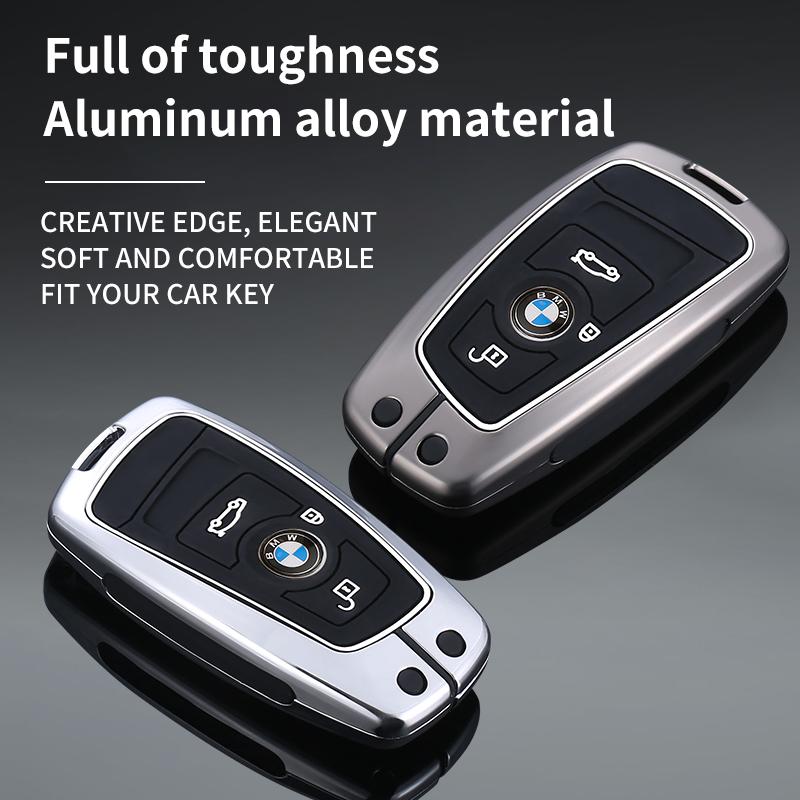 Metal Car Key Case Cover for BMW 520 F10 F30 F18 118i 320i 1 3 5 7 Series X3 F25 X4 M3 M5 Keychain Bag Shell Accessories Holder