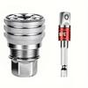 Strumento per prese universali 10-19 mm (Da 3/8" a 3/4") Con Adattatore per Trapano da 3/8", Set di Bussole Passanti Per Riparazioni Meccaniche