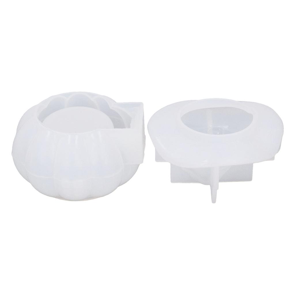 Hallowee Pumpkin Jars Silicone Molds Reusable Easy Demoulding DIY Pumpkin Molds with Lid Mold for