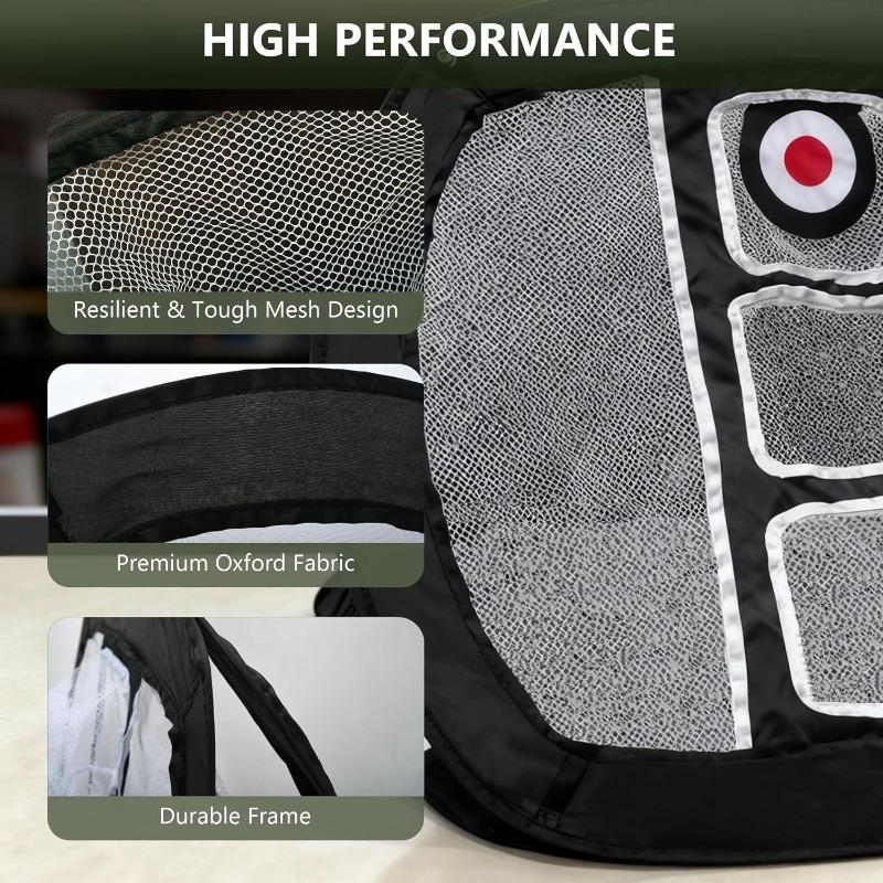 Golf Practice Ball Set Pop Up Chipping Net with Training Mat Indoor Outdoor Golf Training Accessories Gift for Golfers Beginners