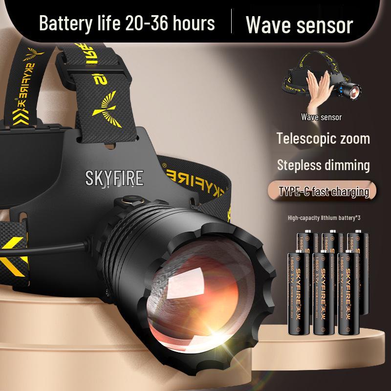 Rechargeable High-Power Headlamp: Super Bright White Laser with Induction and Long Battery Life