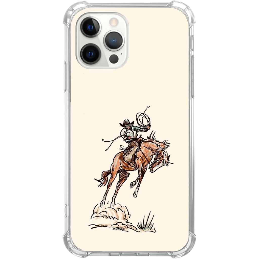 West Cowboy Phone Case Compatible with iPhone 15 Pro, Vintage Western Country Cowboy Phone Case for iPhone 15 Pro, Trendy Unique Design TPU Bumper