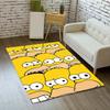 The Simpsons Area Rug - Soft & Durable For Living Room , Bedroom , And Outdoor Use - Hand Washable Polyester Floor Mat