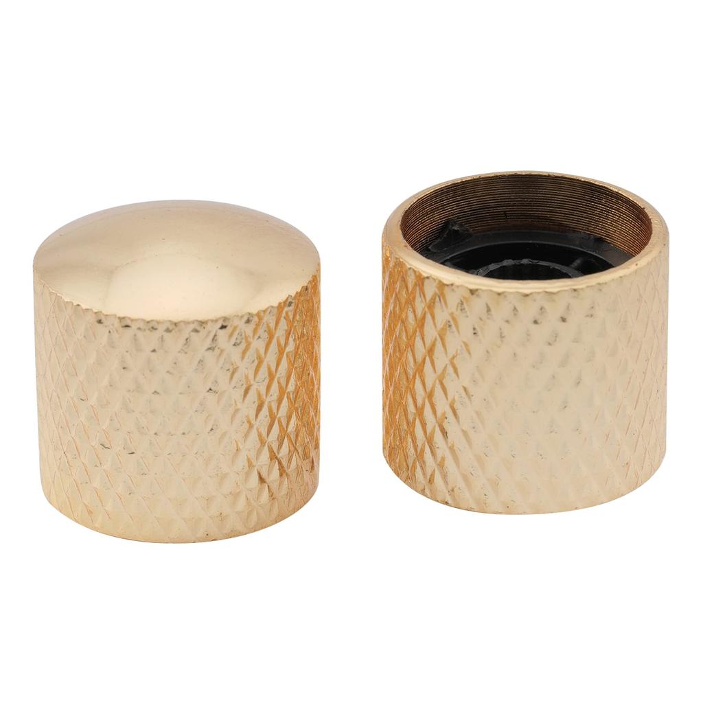 Musiclily 6mm Metal Guitar Dome Knobs for Telecaster Electric Precision Gold Guitars/PB Bass, (4 pieces)