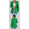 Women's Elegant Solid Color Long Sleeved Single Breasted Sports Jacket - Loose Fit, Classic Silhouette, High-quality Stitching
