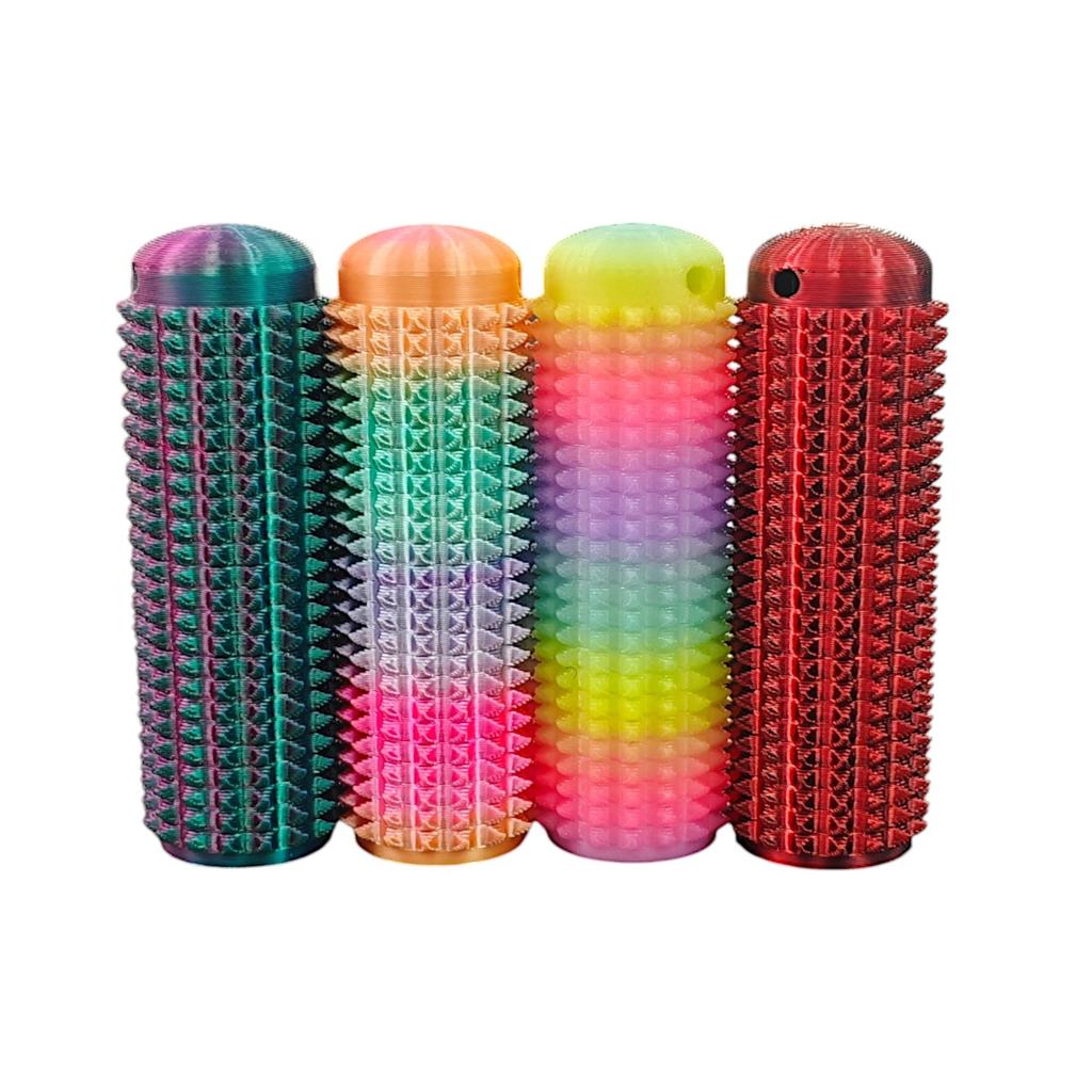 Little Ouchies Fidget Spiky Sensory Toys Color Stress Relief Grippie Stim Keychain Stimming Positive Gift 3D Carry Mini Lightweight Portable Cute