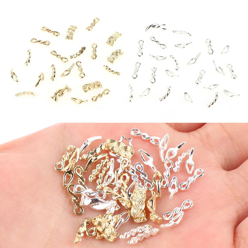 10/20Pcs Metal Chain Gold Silver Japan Korea Nail Art Decorations Diy Nail Tool