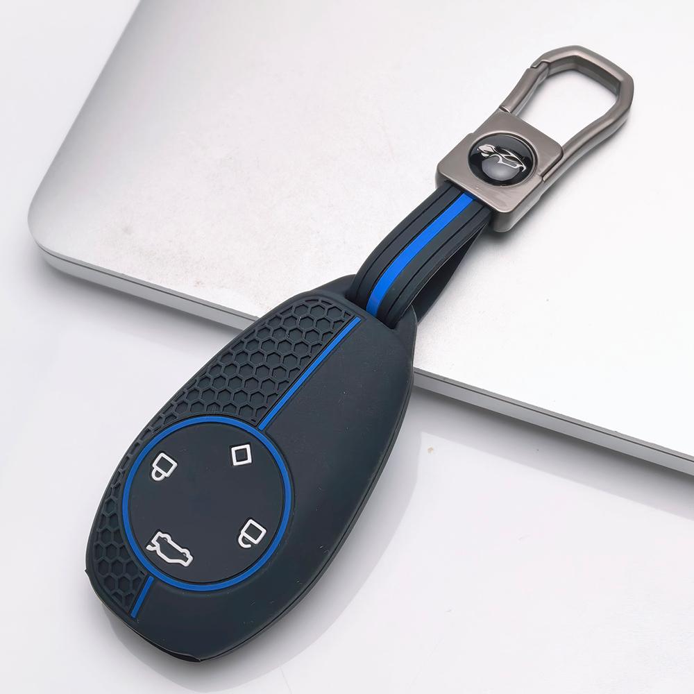 Key Fob Cover for Leapmotor T03 S01 C11 C01 with Keychain Anti-Scratch Shockproof Protective Shell Holder with Honeycomb Texture Shockproof Structure