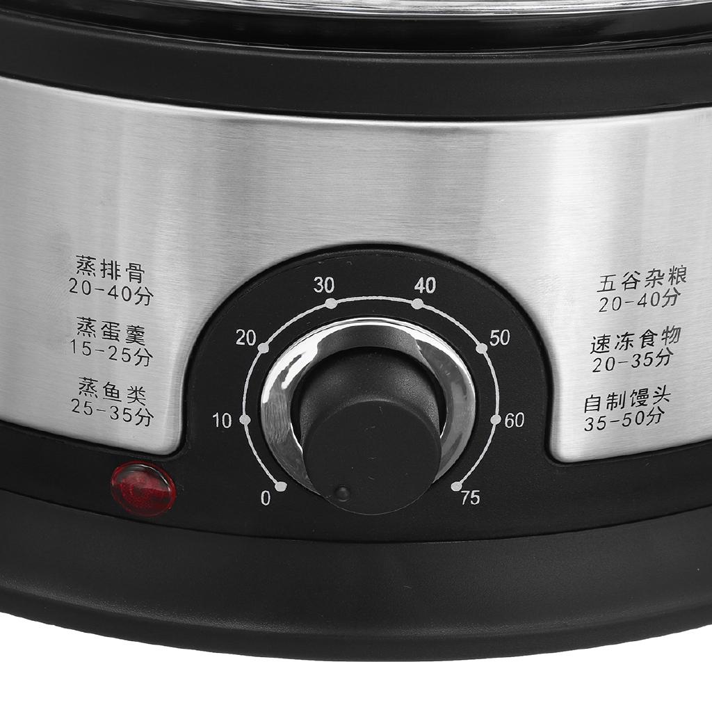800W 9L 3 Tiers Electric Food Steamer Timing Home Food Steamer Kitchen Fish Cooking Machine Vegetable Pot Cooker Tools