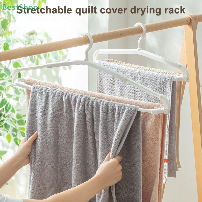 Stretchable Clothes Drying Rack Non-slip Rotatable Space Saving Extensible