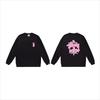 Unisex lässiger übergroßer Rundhals-Pullover mit Schriftzug-Print leichter Baumwoll-Hoodie