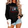 Women's And Men's Unisex Fashion Casual Long-sleeved Loose Printed Round Neck Pullover Hoodie Sweatshirt
