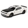 1/24 Dodge Challenger SRT Hellcat Model auta ze slitiny Diecast Kovový model sportovního vozu Vysoká simulace Zvukové světlo Dětská hračka Dárek