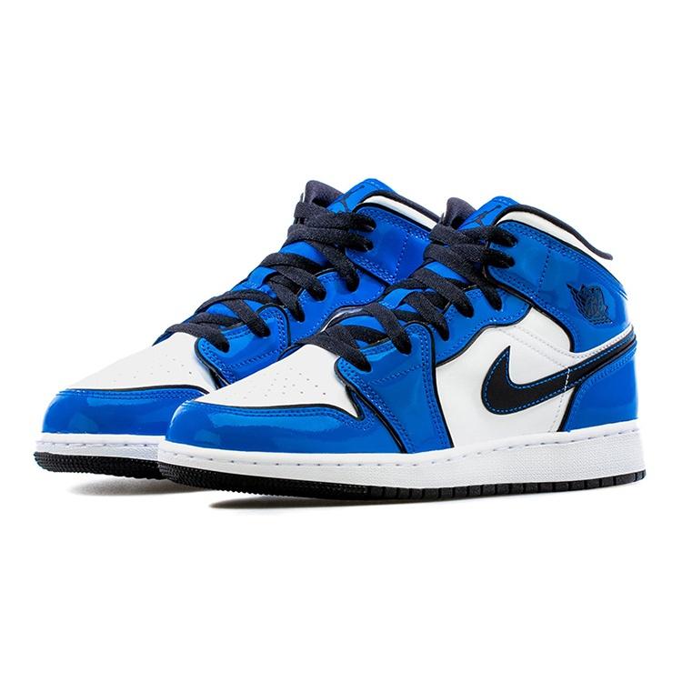(GS) Air Jordan 1 Mid SE 'Signal Blue' Kids' BQ6931-402