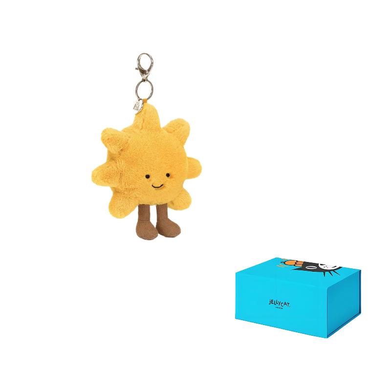 Jellycat Fun Items Series Sun Bag Charm Yellow Doll Plush Pendant 14cm Height