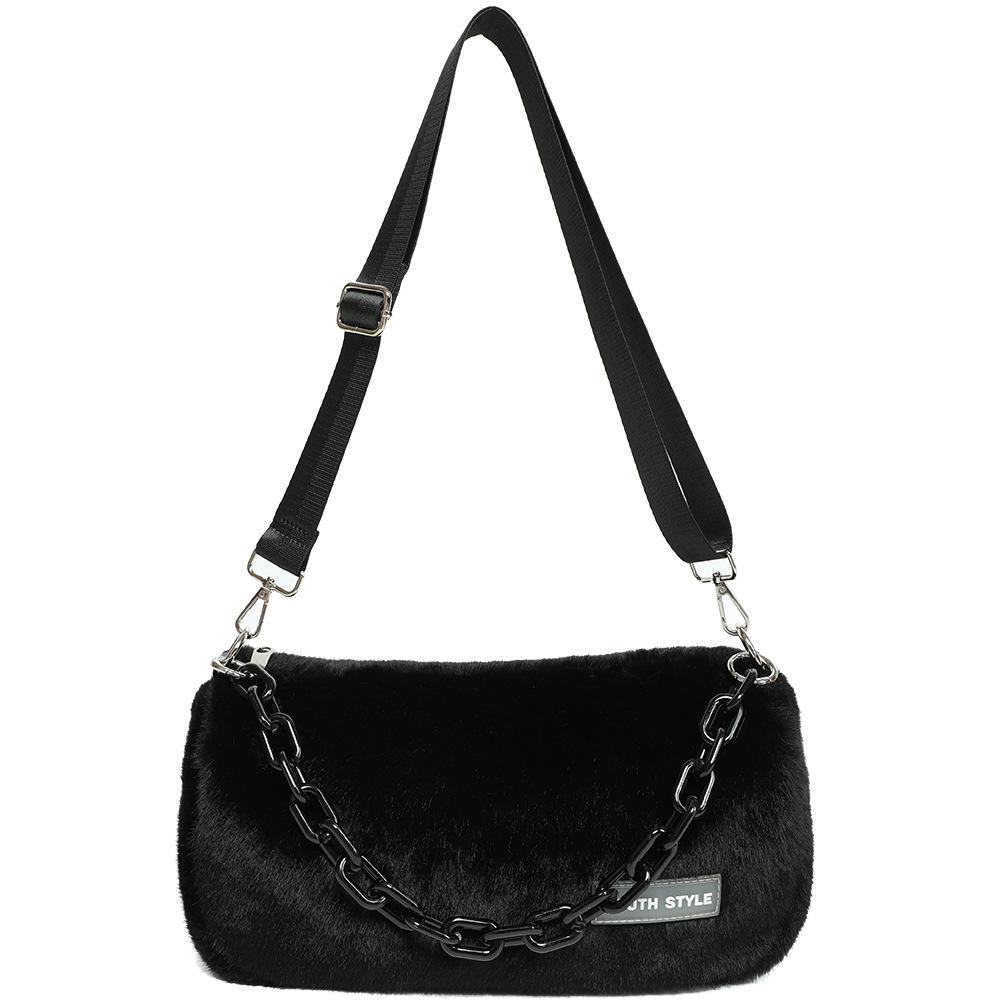 Korean Atmosphere Mao Mao Bag Female 2025 Autumn and Winter New Spice Girl Retro Leopard Print Bag Plush Pillow Messenger Bag