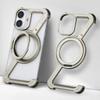 Carcasă Metalică Oatsbasf în Formă de Z pentru Telefon iPhone 16 15 14 Pro Max cu Suport Rotire 360° Magsafe Minimalist Fără Ramă Carcasă de Protecție