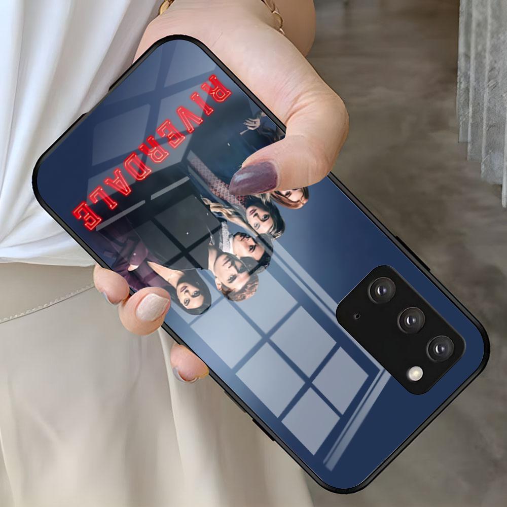 

Чехол для телефона R-Riverdale TV для Samsung S26 S25 S24 FE S23 S22 S21 Plus S20 Ultra Note20Ultra Черная стеклянная крышка Galaxy S23 FE