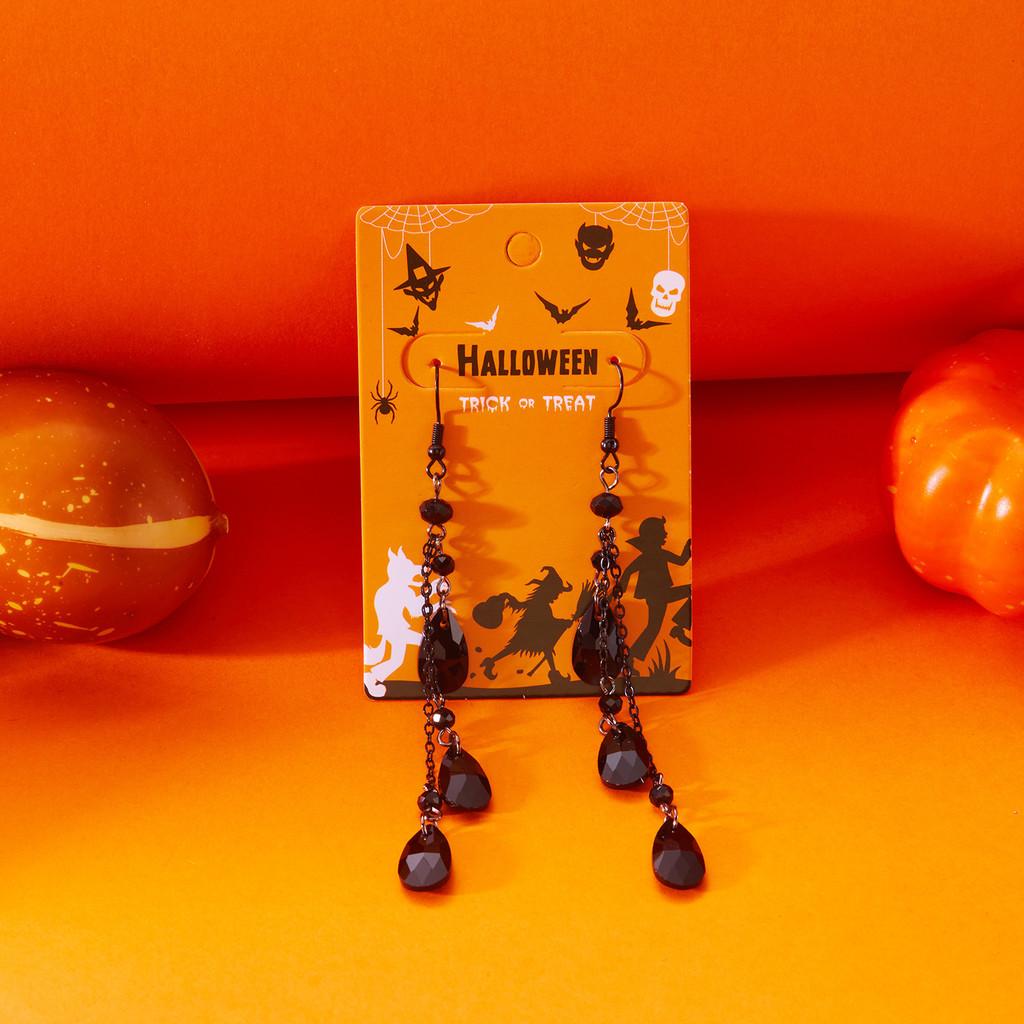 Blood Drop Tassel Bat Necklace Bracelet Earrings For Alternative Fashion