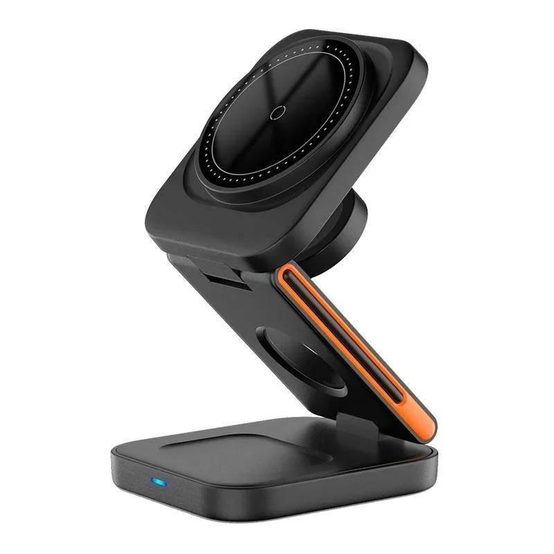 30W 3 in 1 Fast Magnetic Wireless Charger Stand Portable Multi-function Charging Bracket Foldable Charging Station