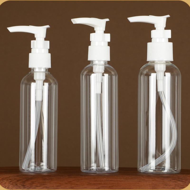 50/100/120/150/200/250/300/400ml Transparent Plastic Snap-on Pump Refillable Bottle Shampoo Portioning Travel Bottle