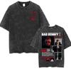 Wholesale Rap Bad Bunny DTMF World Tour Oversized Tshirt for Men Luxurious Fashionable Retro Washed Hiphop Pure Cotton Tshirt
