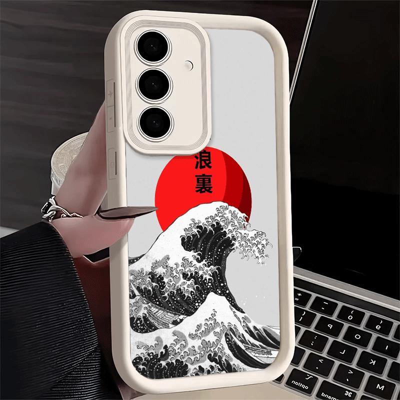 Japanese Wave Kanagawa Surfing Soft Phone Case for Samsung Galaxy S26 Ultra S25 Edge S24 S23 S22 Plus S21 S20 FE 5G Shell Silico