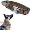 Durable Tactical Dog Collar and Leash Adjustable Military Pet Collar Leash Medium Large Dog German Shepherd Training Accessories