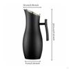 DrumShaped Pitcher Mirror Polished Stainless Steel Brushed Finish Carafe