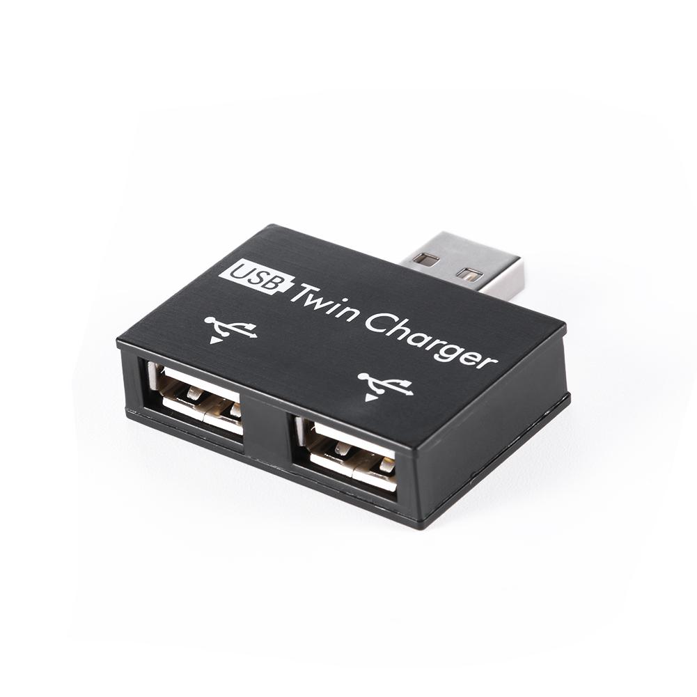 

1-2PCS Double USB 2.0 Male to Twin Female Charger Dual 2 Port USB DC 5V Charging Splitter Hub Adapter Converter Connector spain
