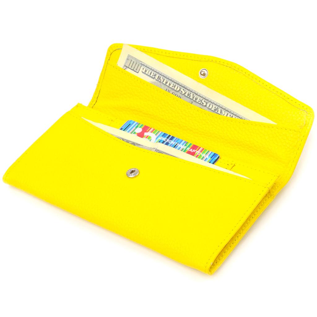 Bright Women's Wallet Made of Genuine Leather Flotar CANPELLINI 21697 Yellow