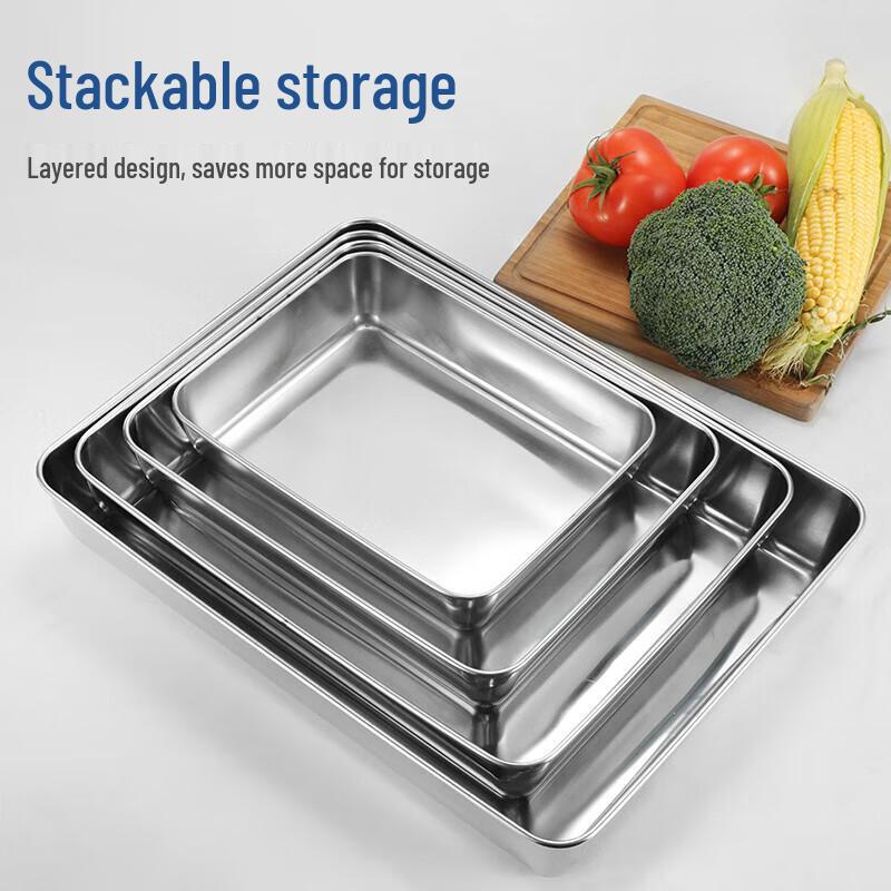 Japanese Style 316 Stainless Steel Rectangular Baking Tray
