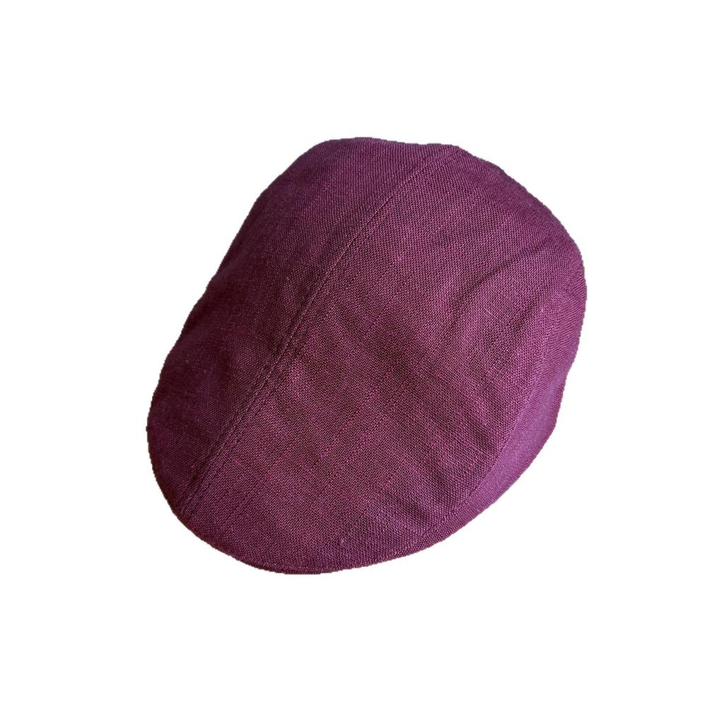 Blogger Forward Hat Women's Summer Linen Cotton Breathable Retro Ins British Beret Reverse Cap Men