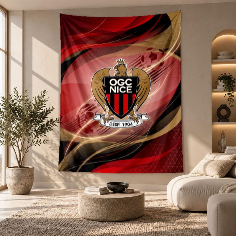 Decorative Tapestry,OGC Nice FC Printed Wall Art, Lightweight Wall Hanging For Bedroom Background