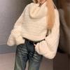 One-shoulder Twist Sweater for Women In Autumn and Winter New Style Thick Loose Lazy Soft Waxy Pullover Design Knitted Sweater