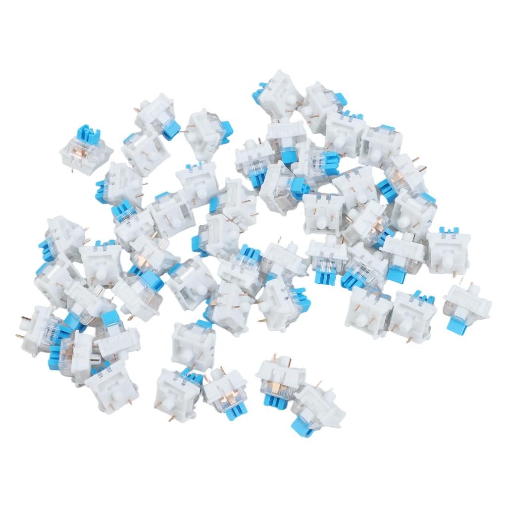 50 PCS Mechanical Keyboard Switches 3 Pin Tactile Clicker with Clear Housing