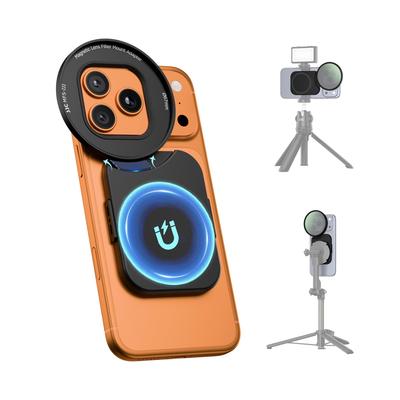 JJC Upgraded Magnetic Smartphone Lens Filter MagSafe for iPhone 14 and Compatible with 67mm Lens Holder with Screw Hole and Shoe Smartphone