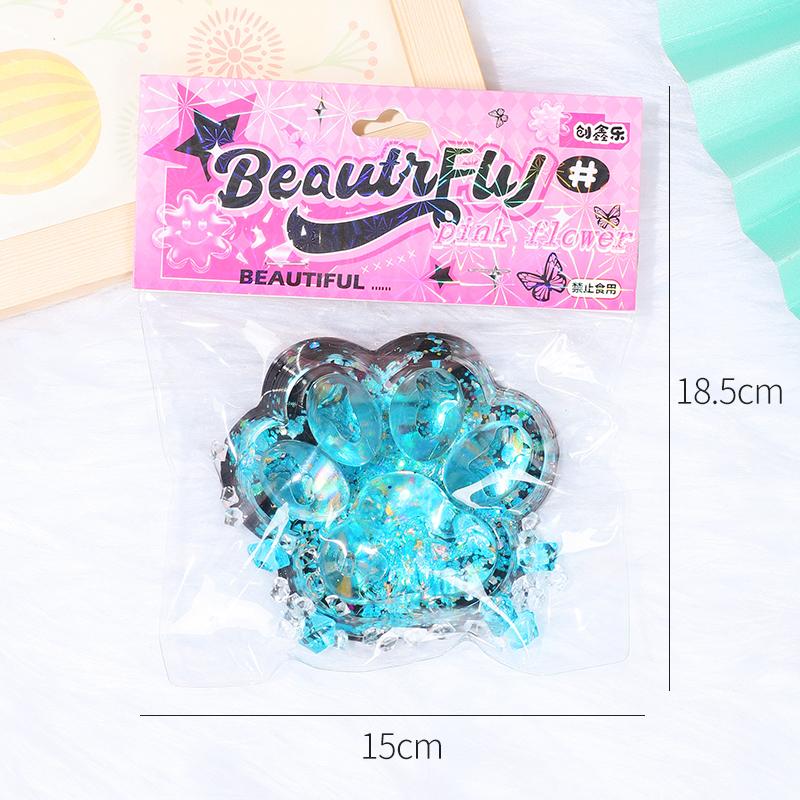 Starlit Sky Big Cat Paw Squishy Fidget Toy Soft Slow Rebound Stress Relief Toy Pinch Decompression Gift Cat Claw Squeeze Toy