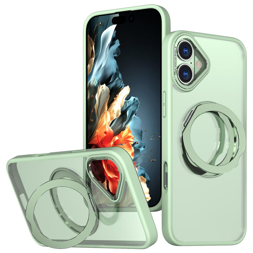 For iPhone 16 Plus Case Compatible with MagSafe TPU+Acrylic Kickstand Phone Cover