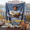 Personalized Flannel Throw Blanket,Kendrick Lamar Custom Printed Name, Cozy Plush Blanket For Home Use