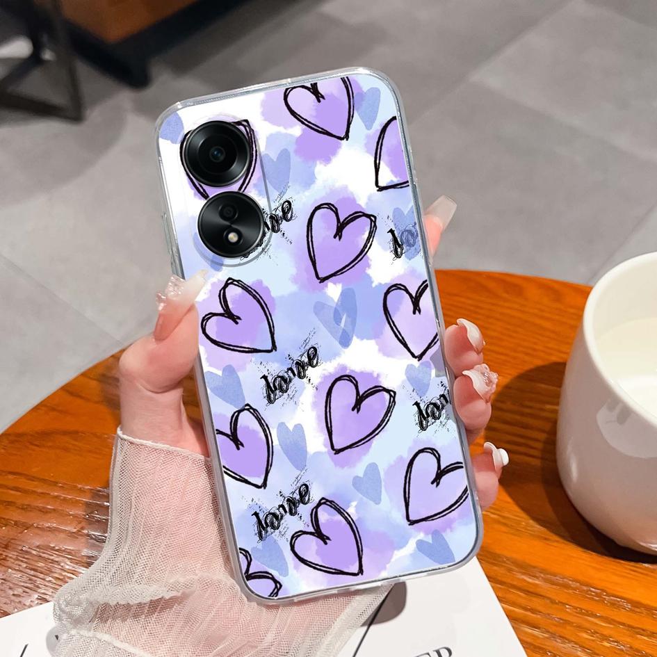 Carcasă nouă pentru Oppo A58 A57 A57S A57e A77 A77S A78 A79 A98 A38 A2 F23 K11 4G 5G Model animal drăguț din silicon transparent anti-alunecare Carcasă durabilă pentru Oppo Capa