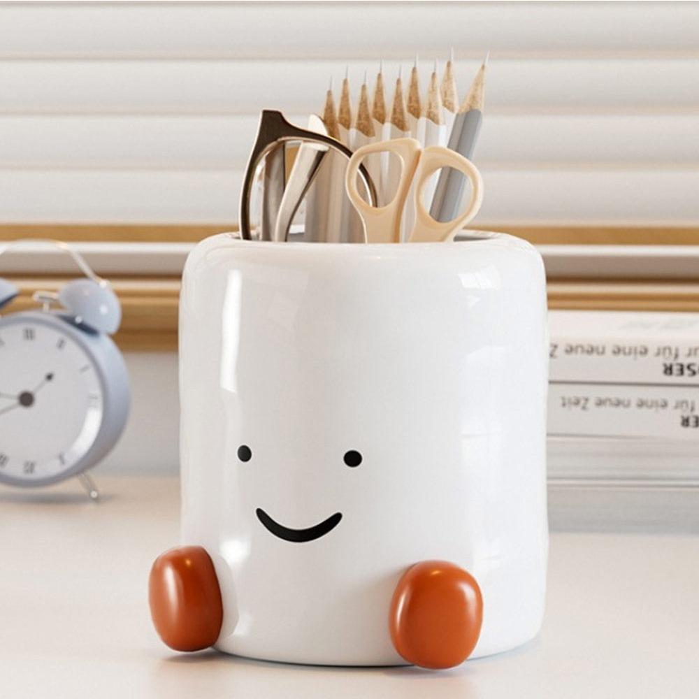 Cartoon Desktop Pen Holder Large Capacity Remote Control Storage Box  for Students Gift