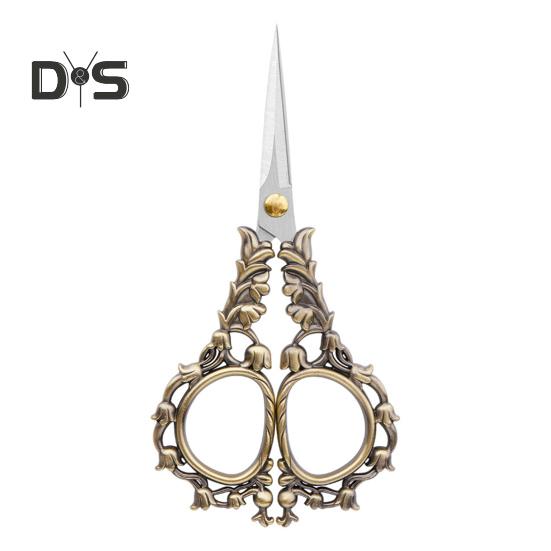 Vintage Carved Flower Scissors Heavy Duty Stainless Steel Sharp Blade Multipurpose Tailor Scissors DIY Embroidery Arts Crafts Crochet Yarn Needlework
