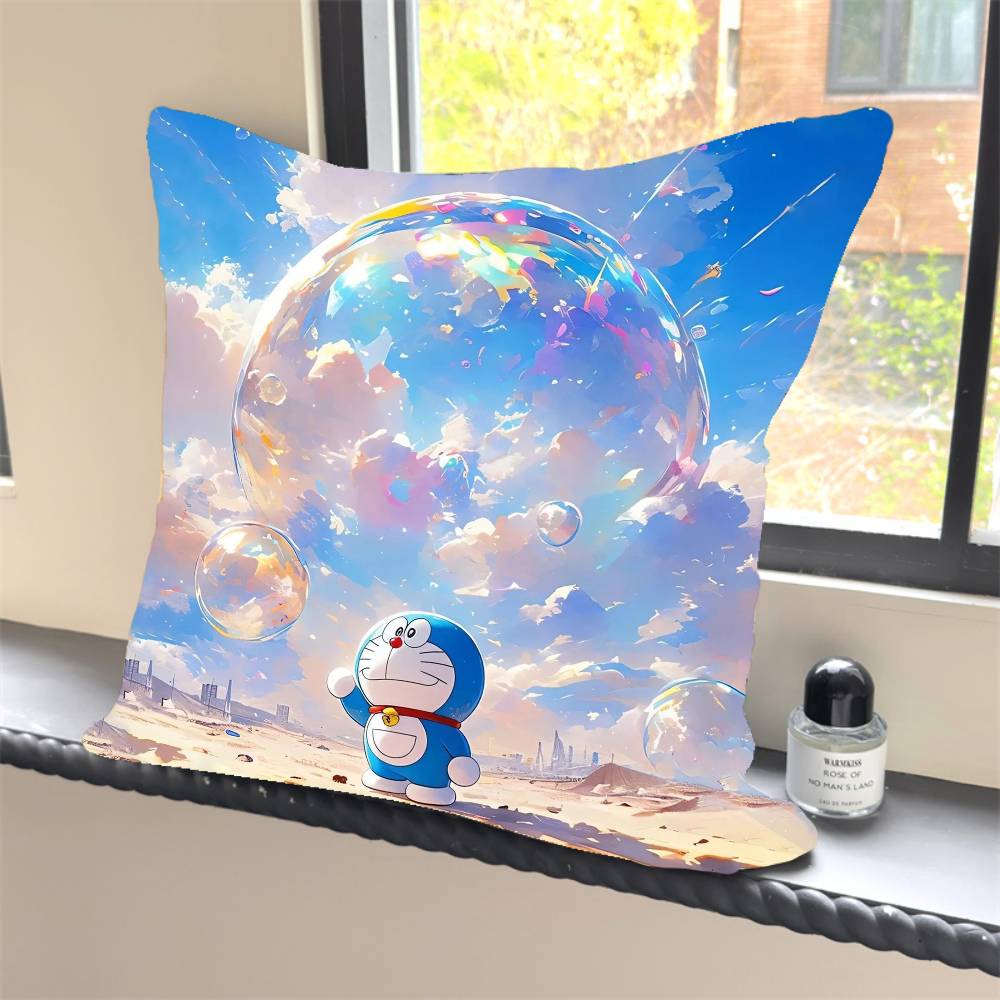 1PC Cute cartoon Doraemon Pillow Case Square Bedroom Sofa Leisure Comfort Cushion Car Home Decoration