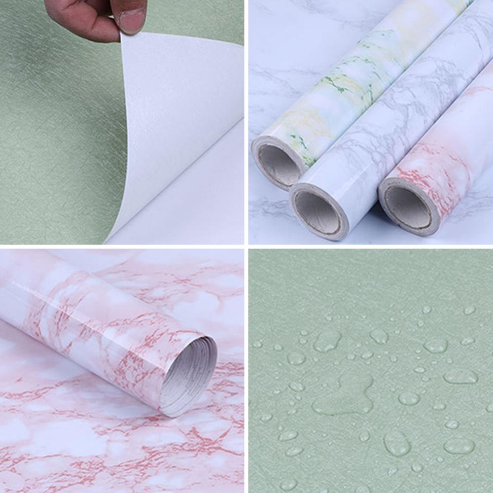 60*100CM Vinyl Marble Wall Stickers Self Adhesive Waterproof Continuous Wallpaper Contact Paper for Kitchen Decoration Sticker