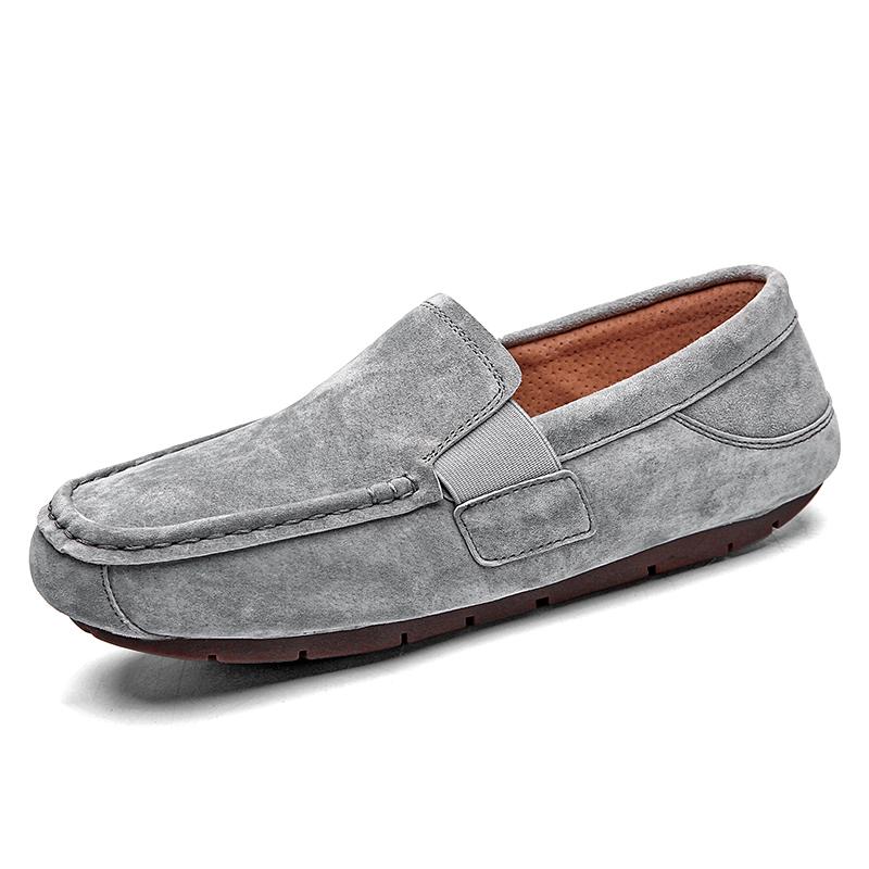 

Модные мужские туфли из замши и кожи, повседневная обувь от итальянского люксового бренда, мокасины, удобные туфли на плоской подошве для отдыха на природе, красовки мужские 44 серый