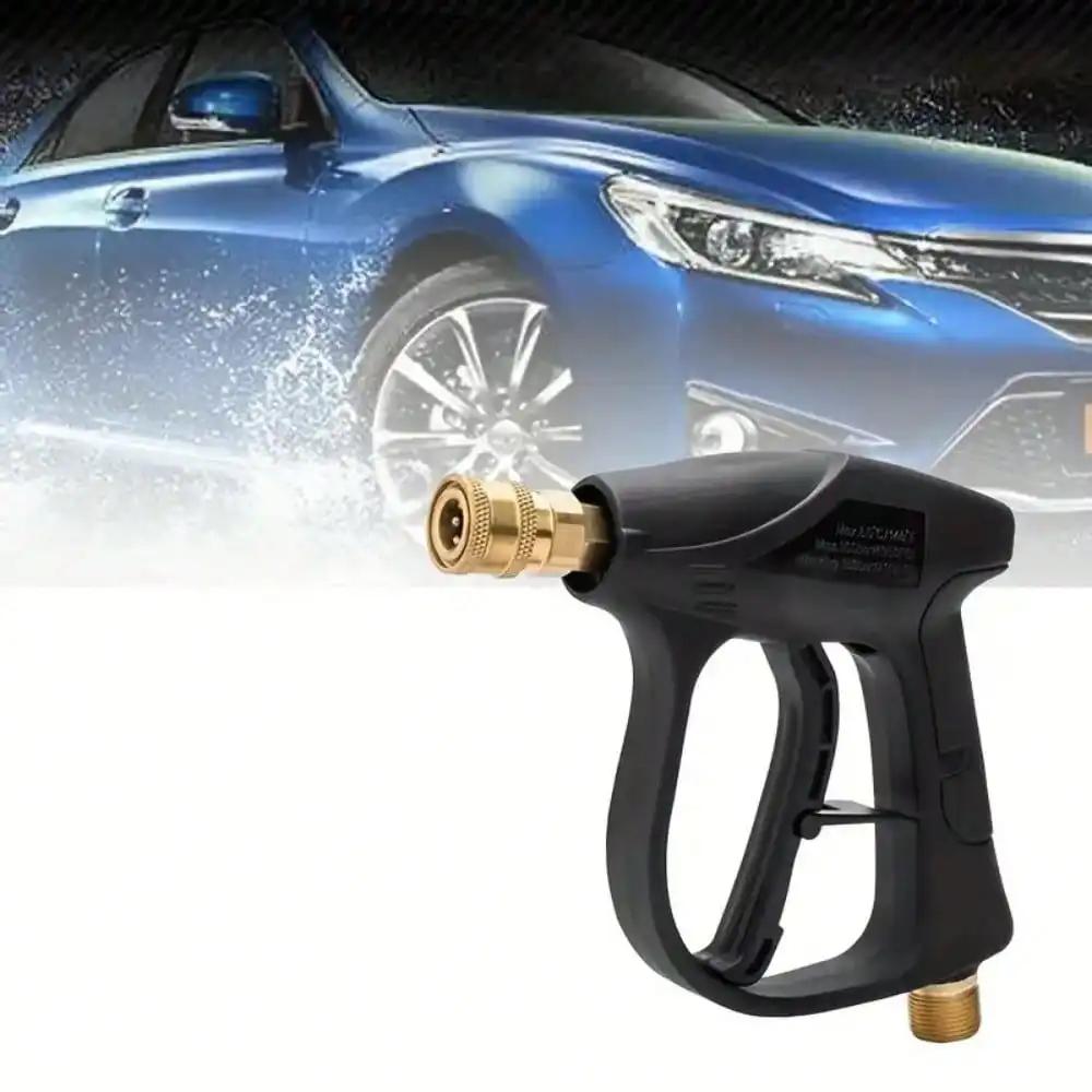 High-Pressure Fan-Shaped Car Wash Water Gun – Aluminum Core, Quick Connect, 5-Color Nozzle, for Car Cleaning