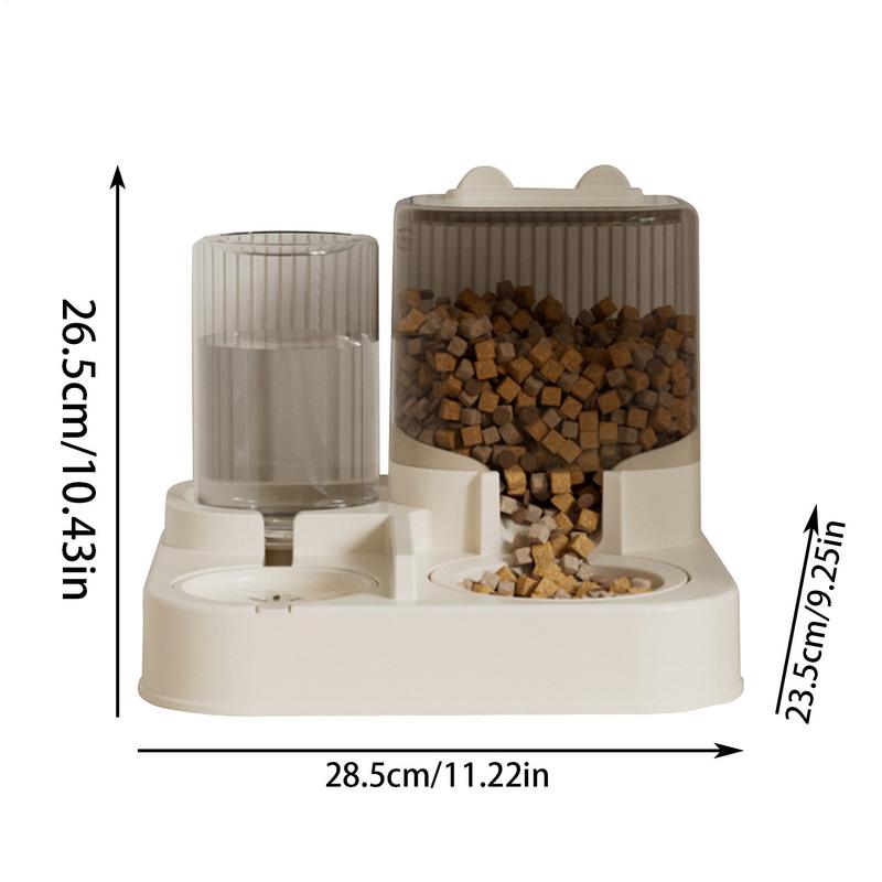 Cat Automatic Water Dispenser 2 In 1 Puppy Feeder With Food Bowl Large Capacity Cat Food Dispenser Multifunctional Pet Food