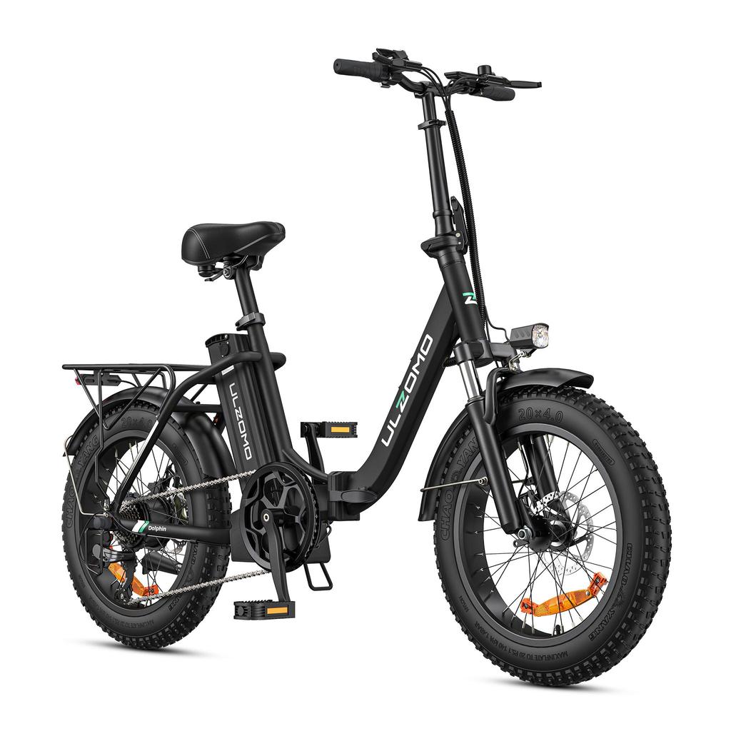 ULZOMO Dolphin Multi Terrain E-Bike With TowSeat 250W Motor 48V13AH Battery Adult Electric Bicycle 20 Inch Inch Road Tire Commuting Electric Bike